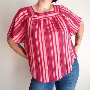 Universal Thread striped cotton boho blouse M